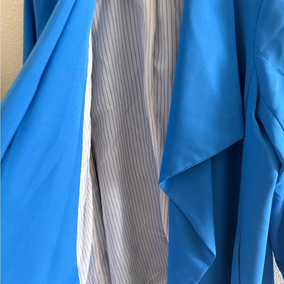 Women's Blue Open Front Jacket - Picture 4 of 13